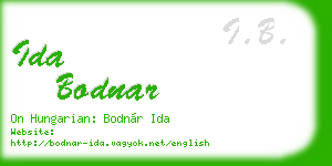 ida bodnar business card